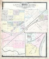 Peoria - South and Sections 19 and 20, Peoria City and County 1896
